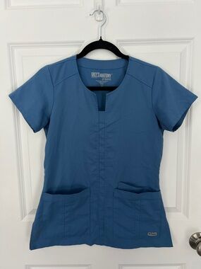 Grey's Anatomy Blue Medical Scrub Top